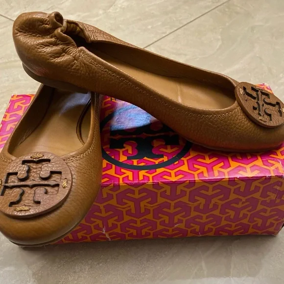 Tory Burch Tan Leather Loafers
